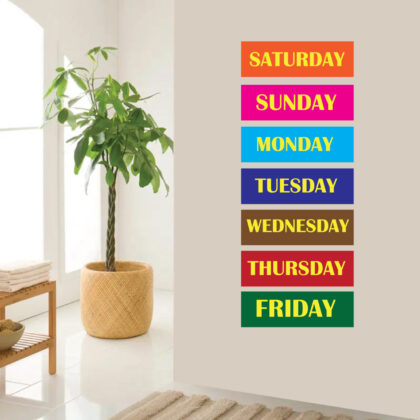 7 day name wall decor